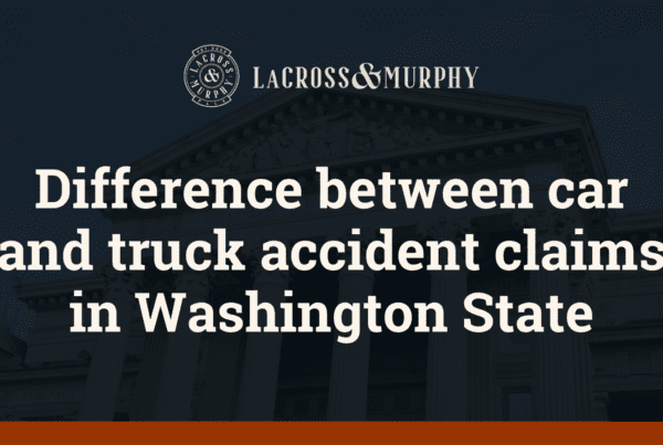 Difference between car and truck accident claims in Washington State